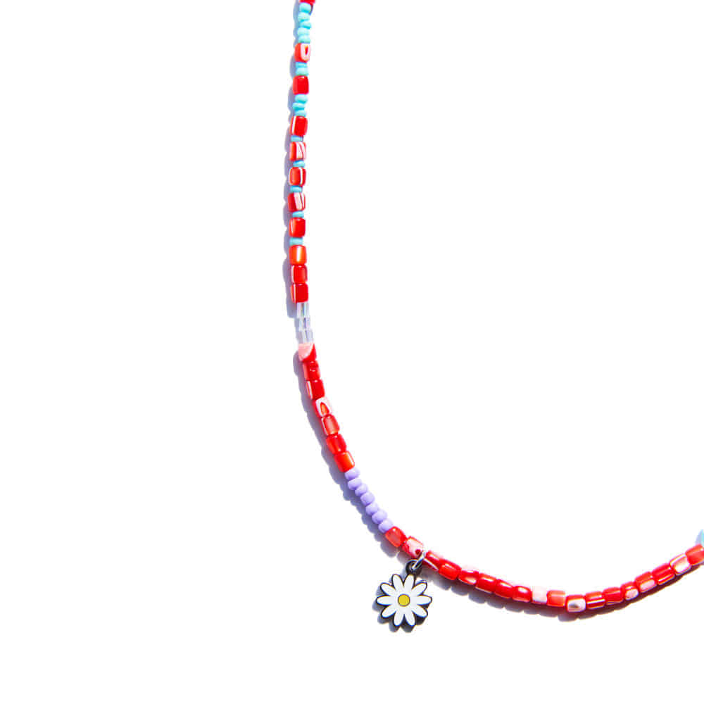 MOTHER OF PEARL DAiSY NECKLACE #118