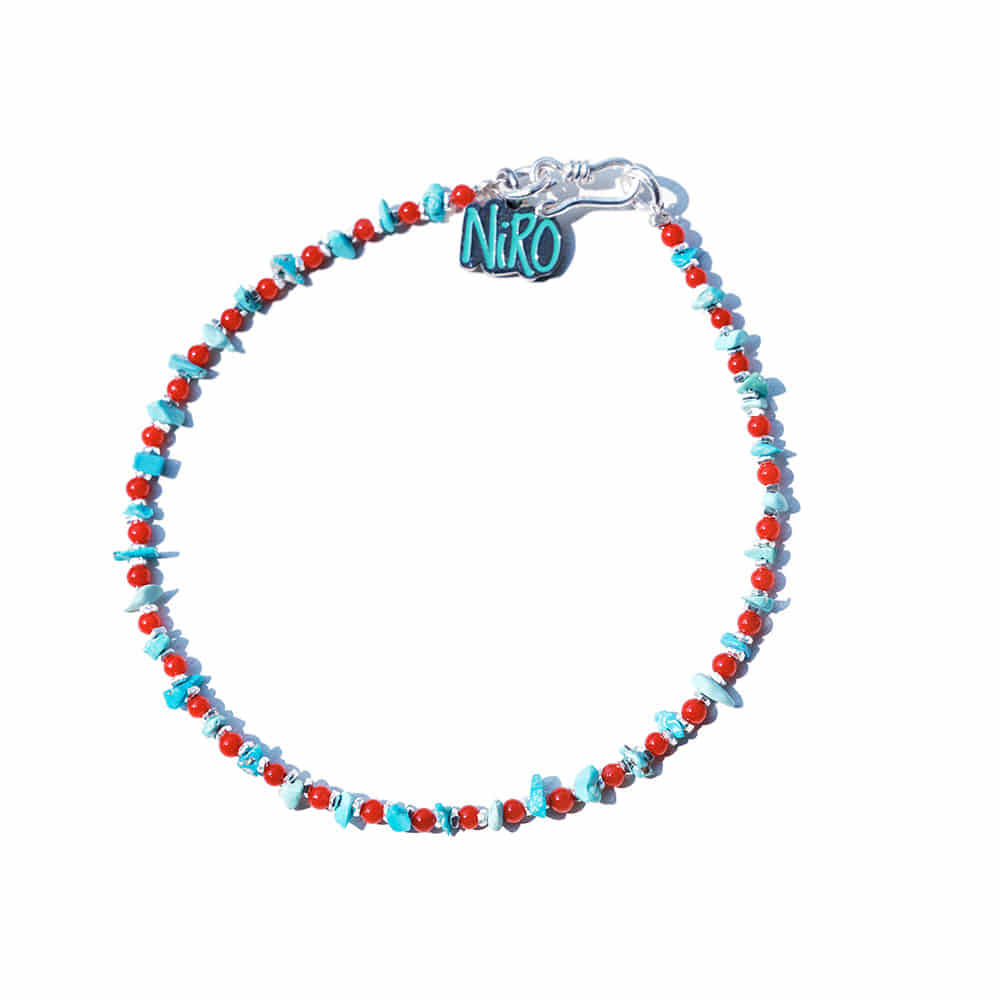 CAREN SiLVER CORAL BRACELET #120