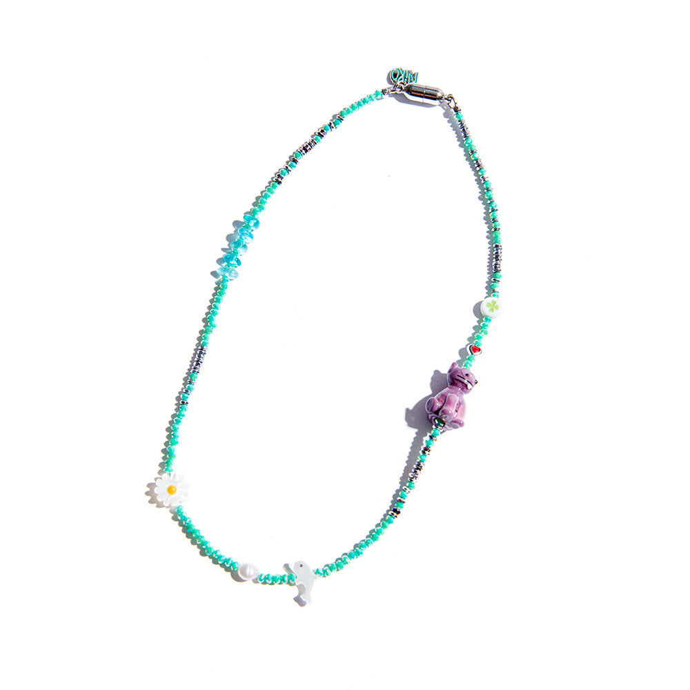 DAiSY ANiMAL BEADS NECKLACE #72