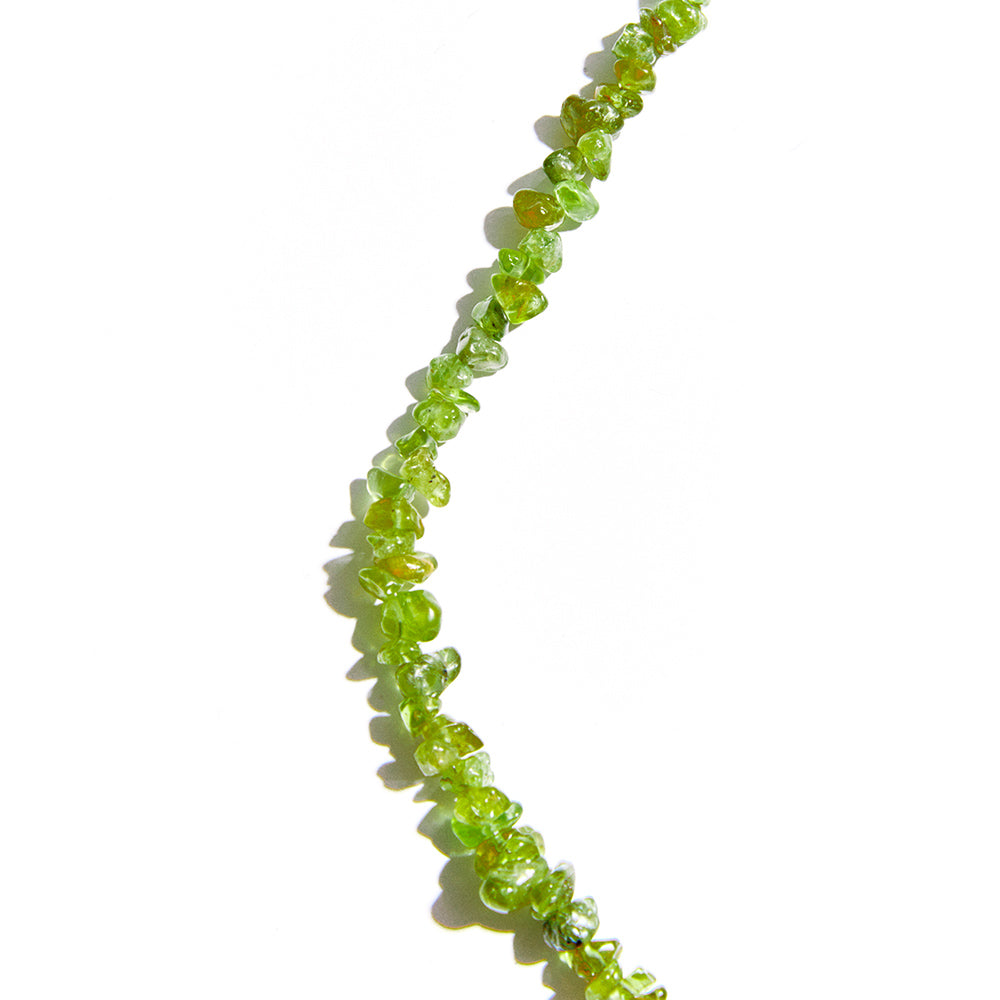 HEART MOTHER OF PEARL PERiDOT NECKLACE #75