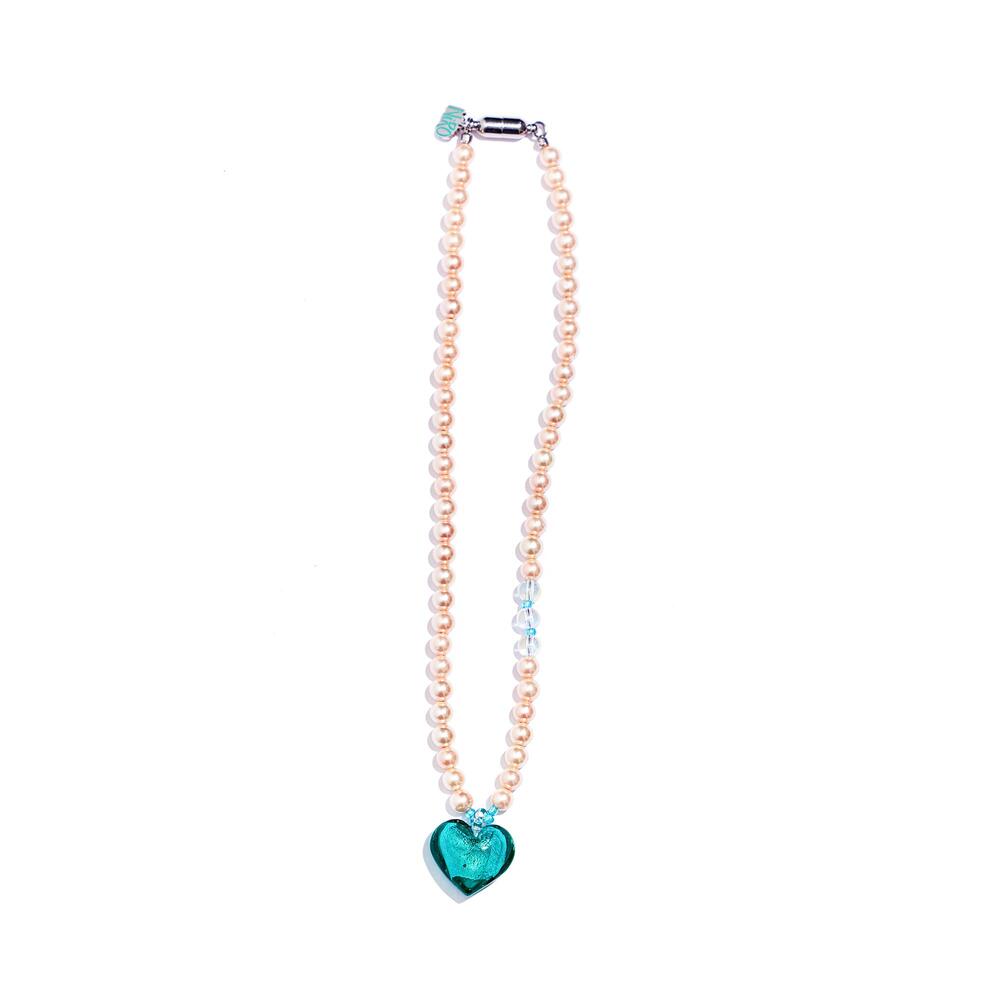 MiNT HEART GLASS PEARL NECKLACE #98