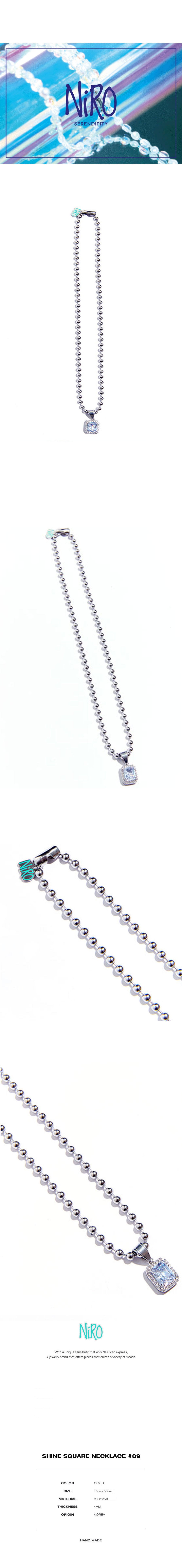 SHiNE SQUARE NECKLACE #89
