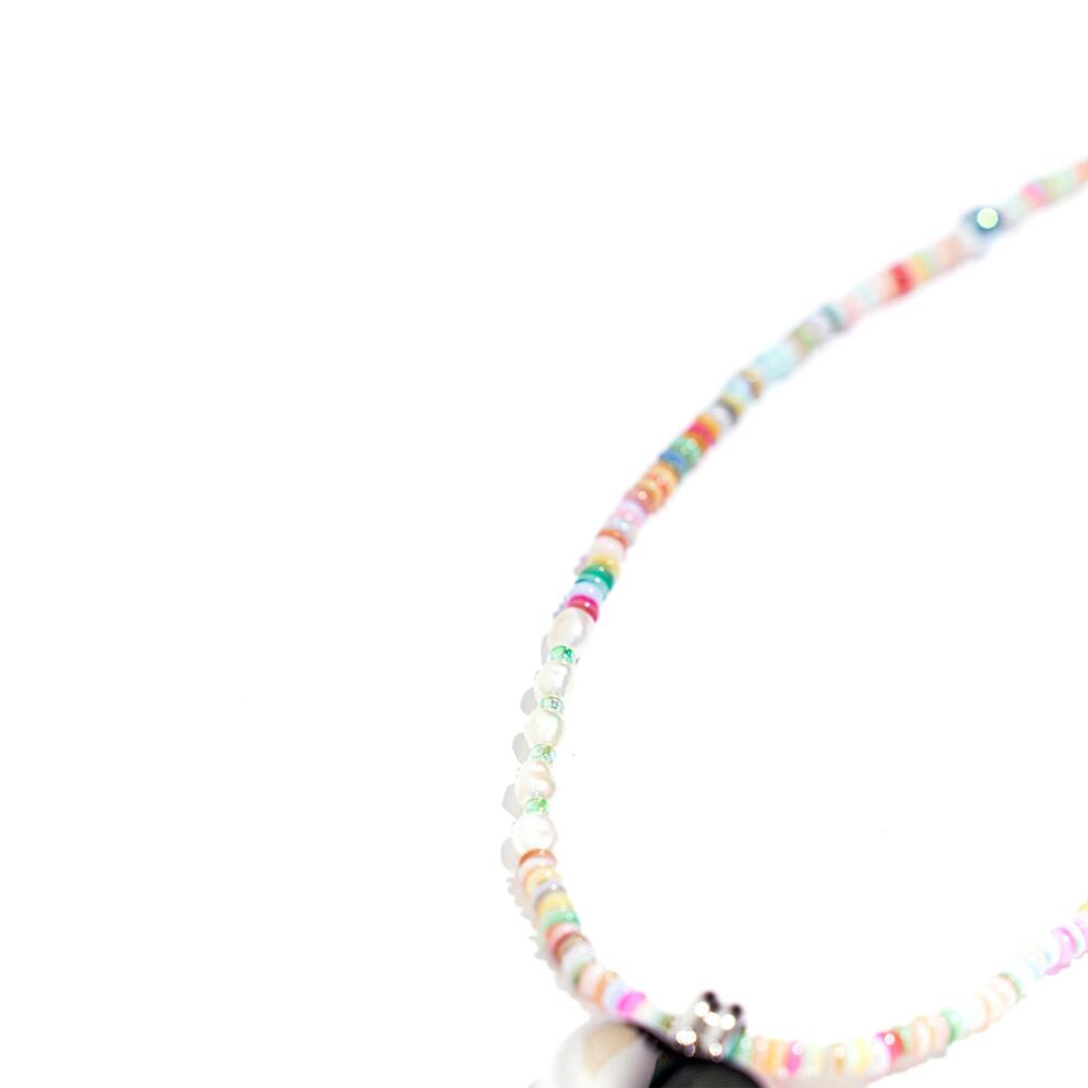 SURGiCAL HEART COLORFUL MOTHER OF PEARL NECKLACE #97