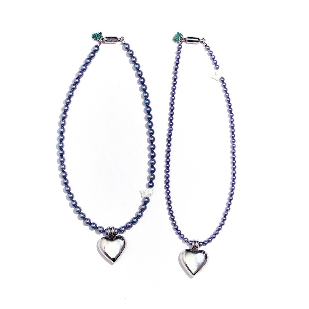 SURGiCAL HEART RABBiT BLACK PEARL NECKLACE #94