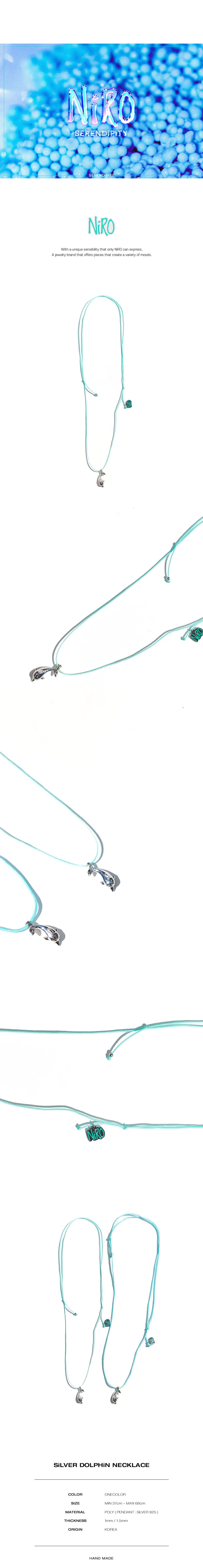 SiLVER DOLPHiN NECKLACE #112