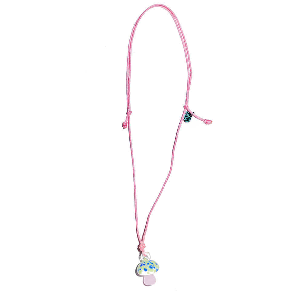 iLOVE MUSHROOM NECKLACE(POLY STRAP) #104