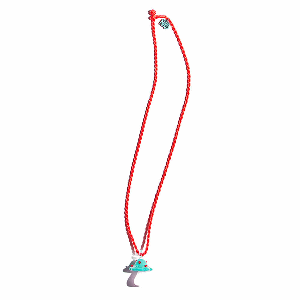 iLOVE MUSHROOM NECKLACE(POLY TWiST STRAP) #105
