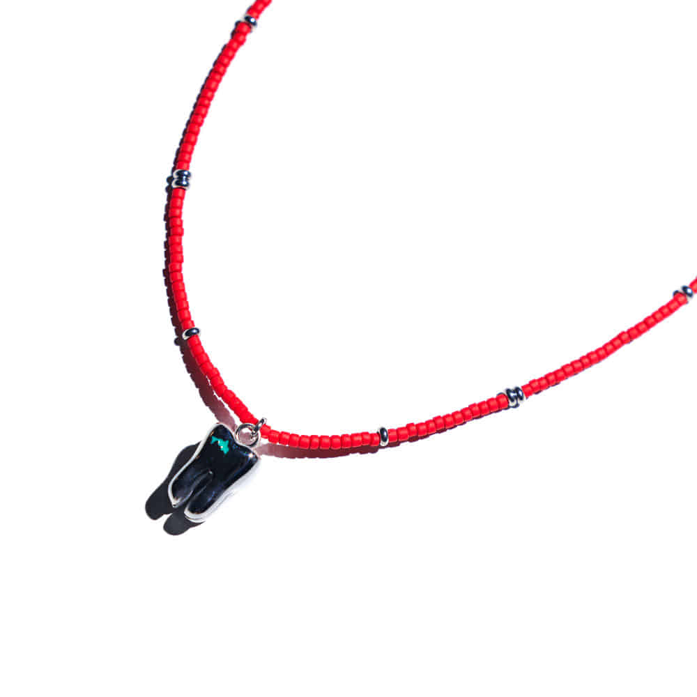 RED POiNT MOLAR DOLPHiN NECKLACE #130